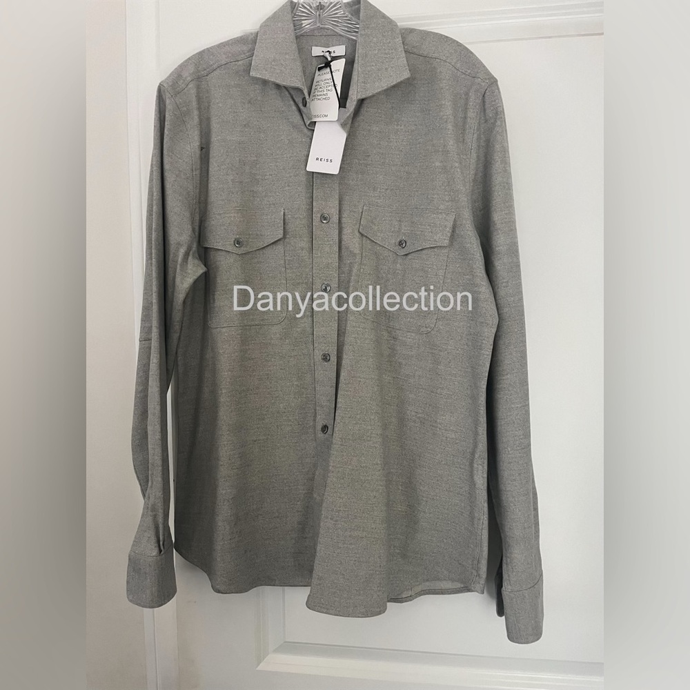 Reiss Large Grey Shirt New with Tags
